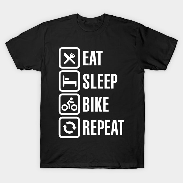 Eat Sleep Bike Repeat T-Shirt by Flo991990